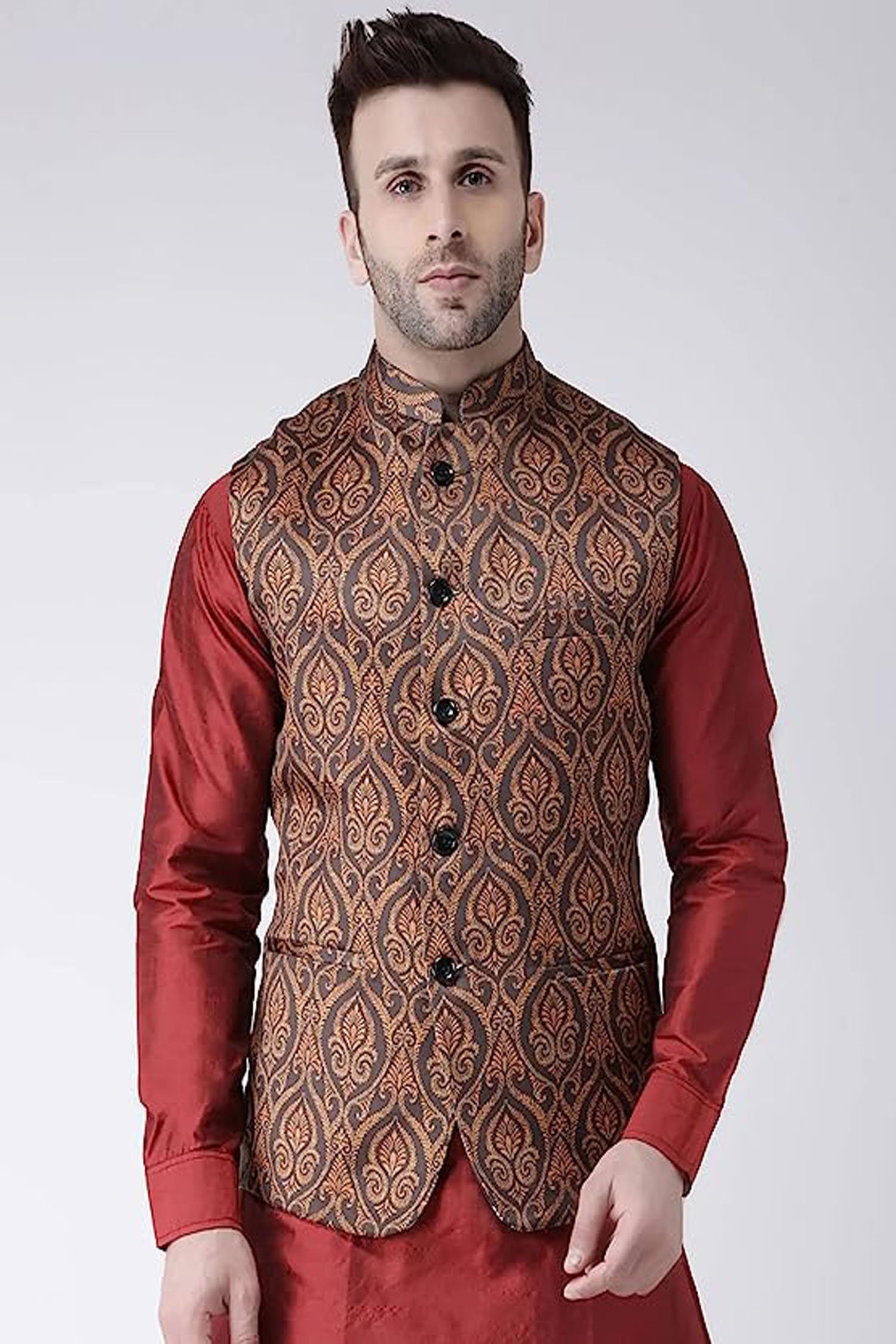 Floral print Mens Nehru Jacket