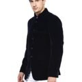 Men's Single  Bandhgala Regular Fit Blazer (Navy, 46)