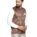 Men Floral Digitally Printed Nehru Jacket.