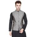 Men's Brocade Zari Nehru Jacket/Waist Coat