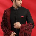 Black Matka Silk Indowestern Set