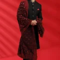 Black Matka Silk Indowestern Set