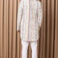 Off-White Printed Indowestern Jacket Set