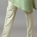 Mint Green Embroidered Nehru Jacket With Kurta Set