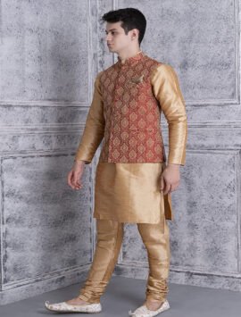 Men’s Kurta Churidar Pyjama with Bundi Nehru Jacket