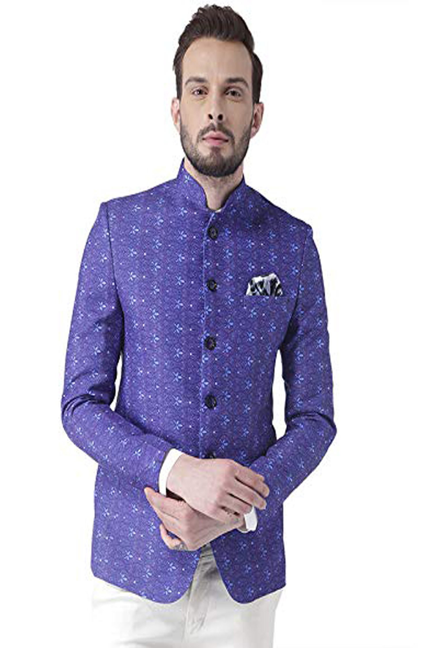 Men’s Notch/bandgala Lapel Regular Fit Blazer