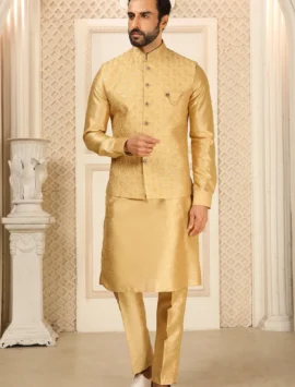 Banarasi Art Silk Kurta Pajama with Jacket